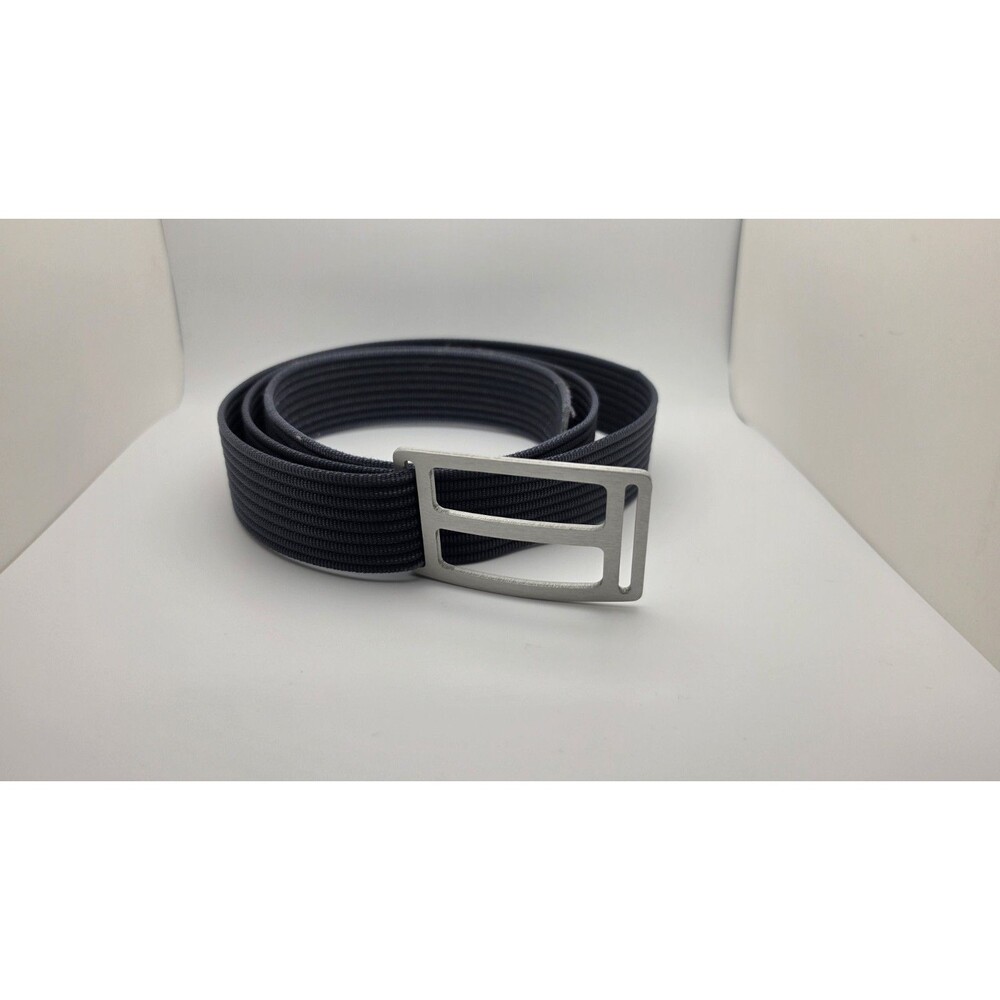 GRIP6 Men 1.5 inch Navy Blue Nylon Webbing Belt Silver Element Buckle XL 40 42